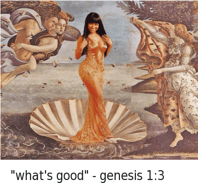 Genesis 13 What's Good - Botticelli Birth Of Venus (400x479), Png Download