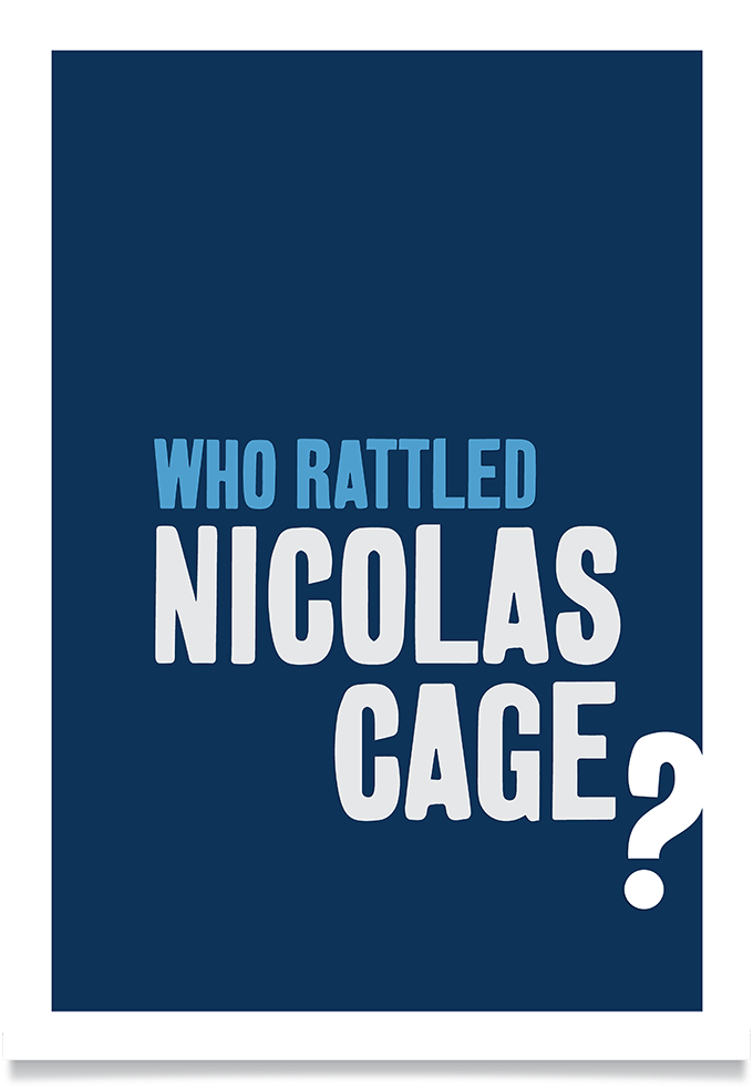 Who Rattled Nicolas Cage - Graphic Design (1000x1000), Png Download