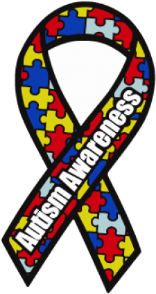 Autism Awareness Ribbon Logo Vector - Autism Ribbon (518x518), Png Download