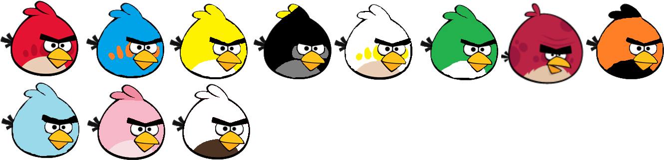 Red Bird Colour - Angry Birds Red Mad (1351x333), Png Download