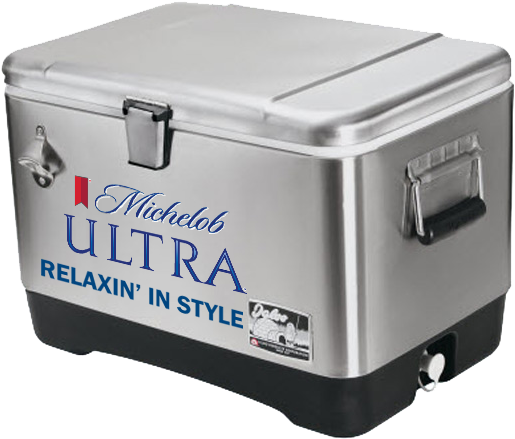 Stainless Steel 54 Qt Cooler - Igloo 00044669 Stainless Steel Cooler (678x678), Png Download