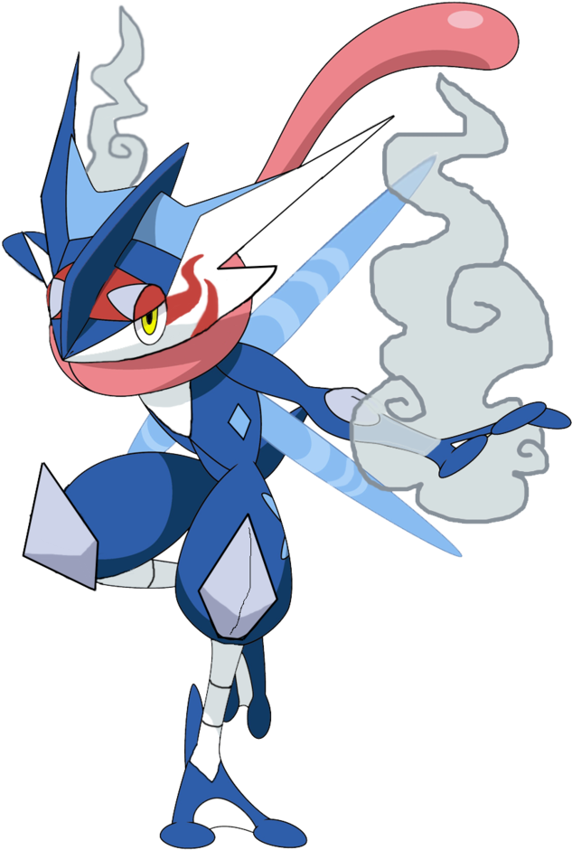 Greninja Transparent Mega Graphic Transparent Download - Mega Ash Greninja Z (850x939), Png Download