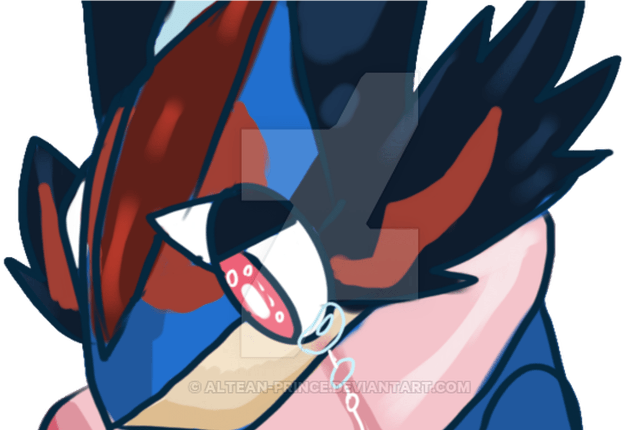 Ash's Greninja By Altean Prince On Deviantart - Digital Art (1368x855), Png Download