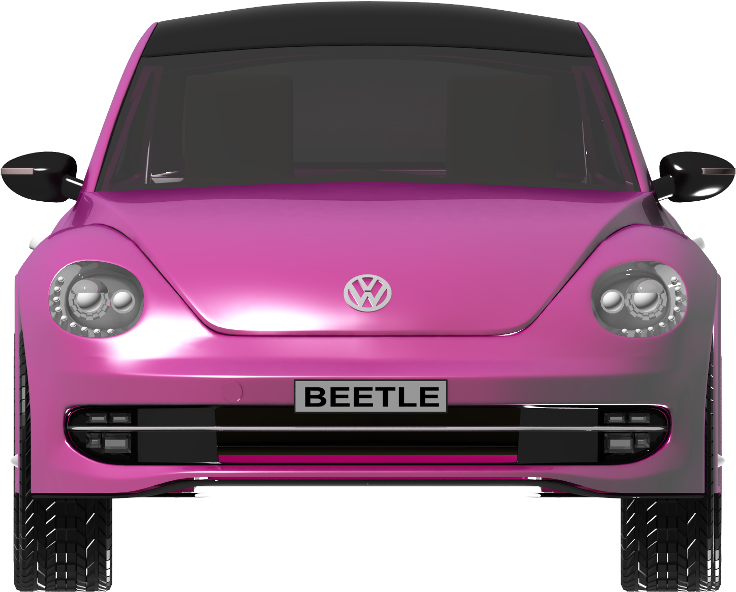 Vw Volkswagen Beetle Front View Clipart Png - Front Of Purple Car Clipart (1501x1218), Png Download