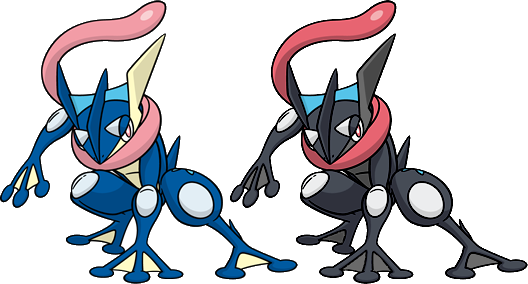 Undefined - Shiny And Normal Greninja (528x284), Png Download