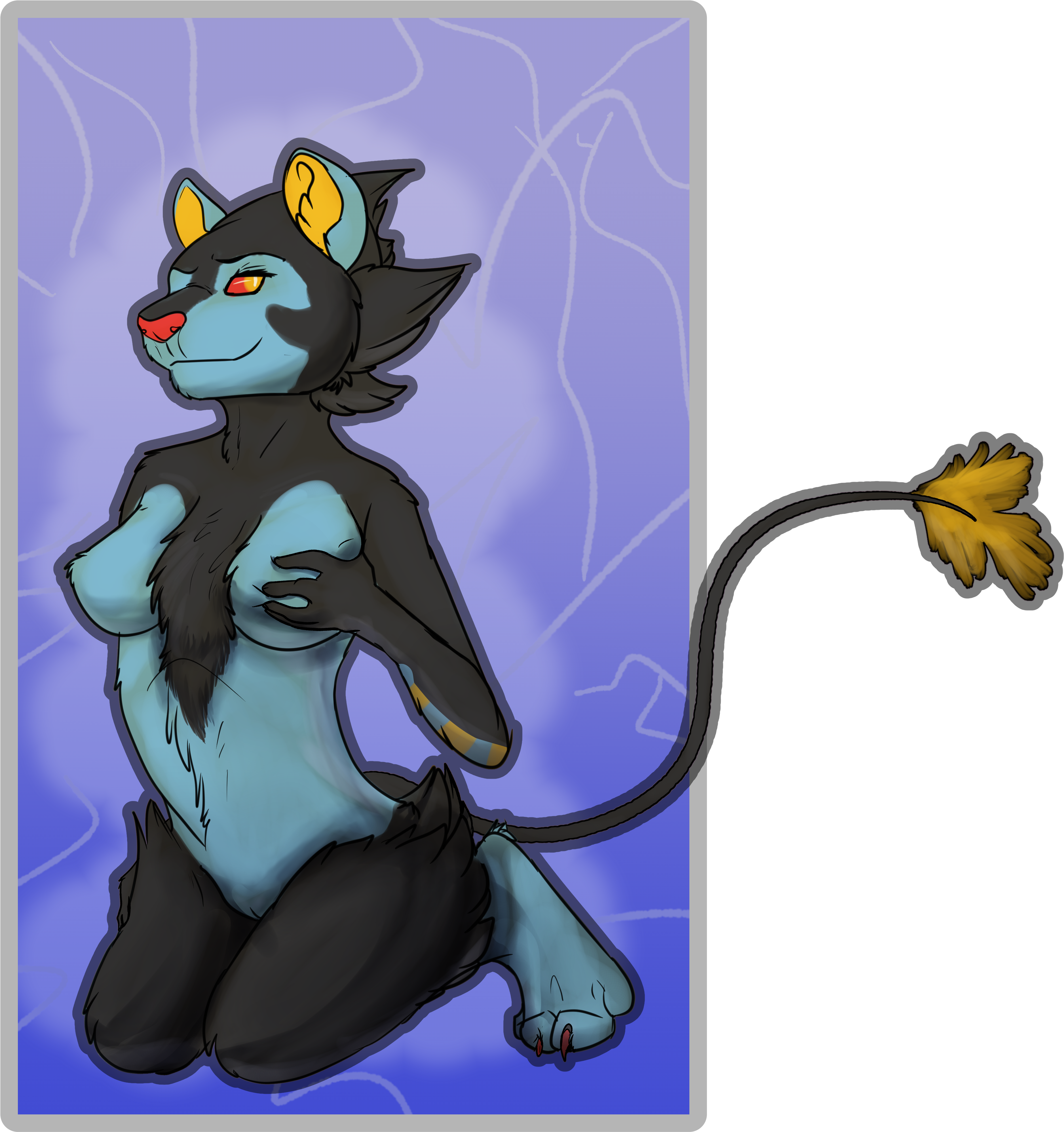 Luxray - Cartoon (6075x4147), Png Download