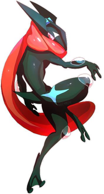 Me Shiny Greninja, Zed - Shiny Greninja Art (500x686), Png Download