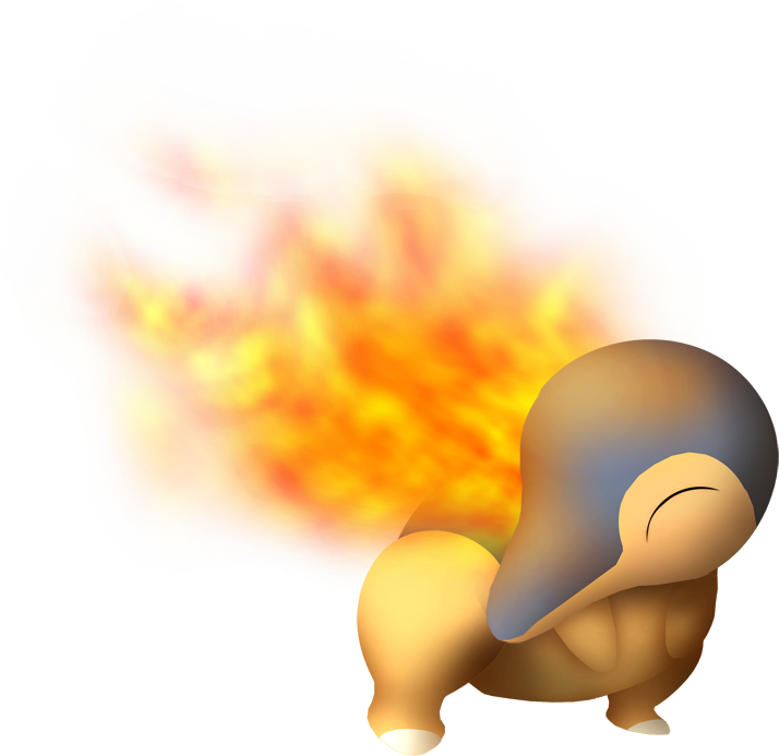 [ Img] - Cyndaquil 3d Png (714x693), Png Download