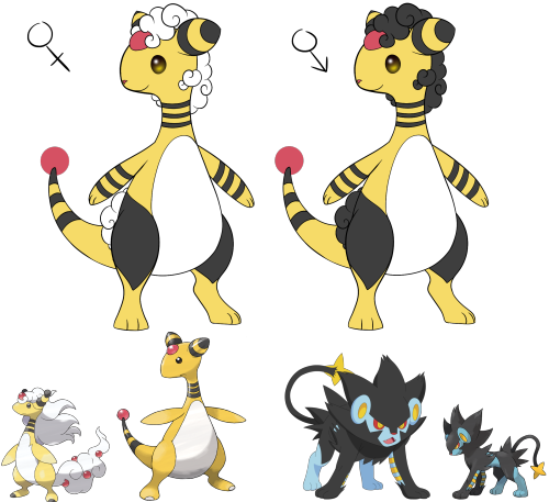 Another Crossbreed, Ampharos/luxray This Time C - Pokemon Luxray (500x457), Png Download