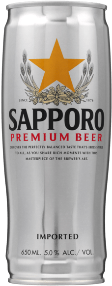 Sapporo Beer (480x600), Png Download