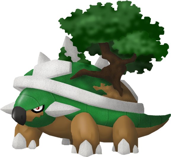 Torterra Wallpaper Klnothincomins 3d Pokemon Art - Torterra Pokémon (640x593), Png Download
