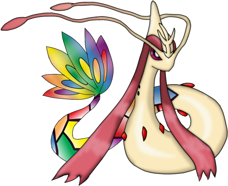 Mega Luxray And Mega Milotic Mega Evolution Luxray - Cartoon (800x632), Png Download