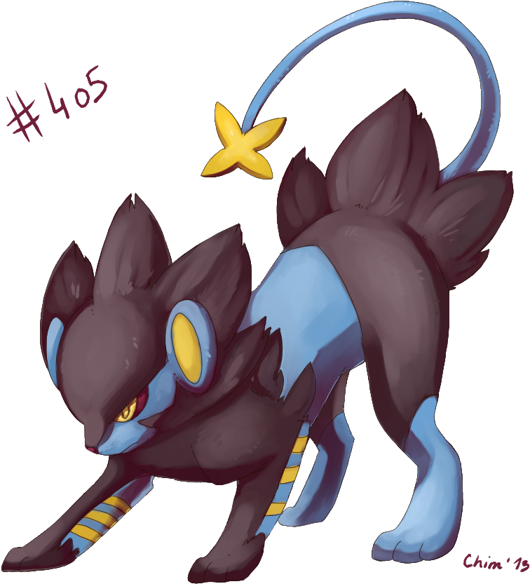 Luxray Par - Drawing (902x901), Png Download