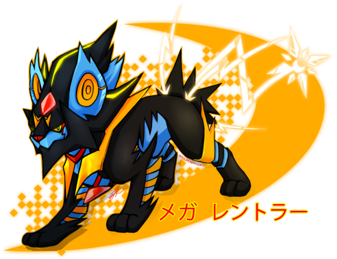 Luxray Mega Evolution Card - Illustration (500x391), Png Download