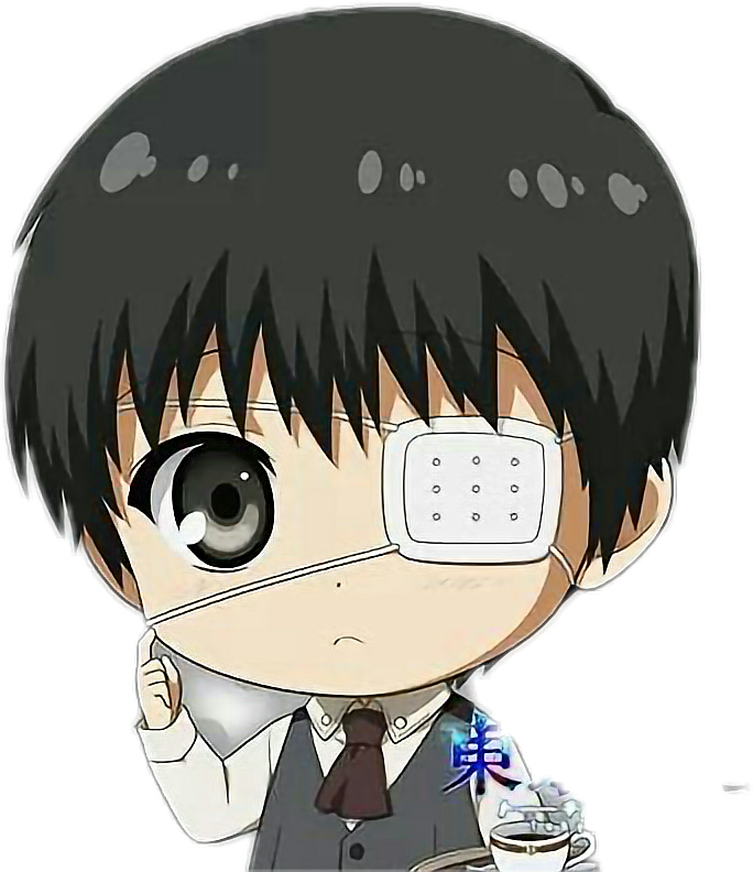 Tokyo Ghoul- Kaneki Chibi Freetoedit - Anime Chibi Tokyo Ghoul (684x792), Png Download