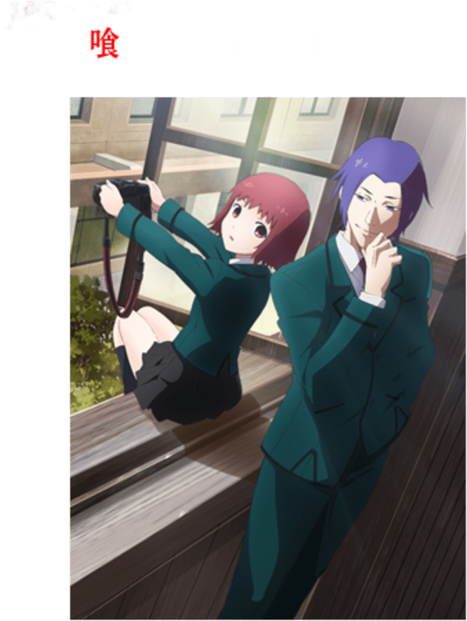 'tokyo Ghoul' Sui Ishida, New 'hunter X Hunter' Illustrator - Tokyo Ghoul Tsukiyama X Chie (750x900), Png Download