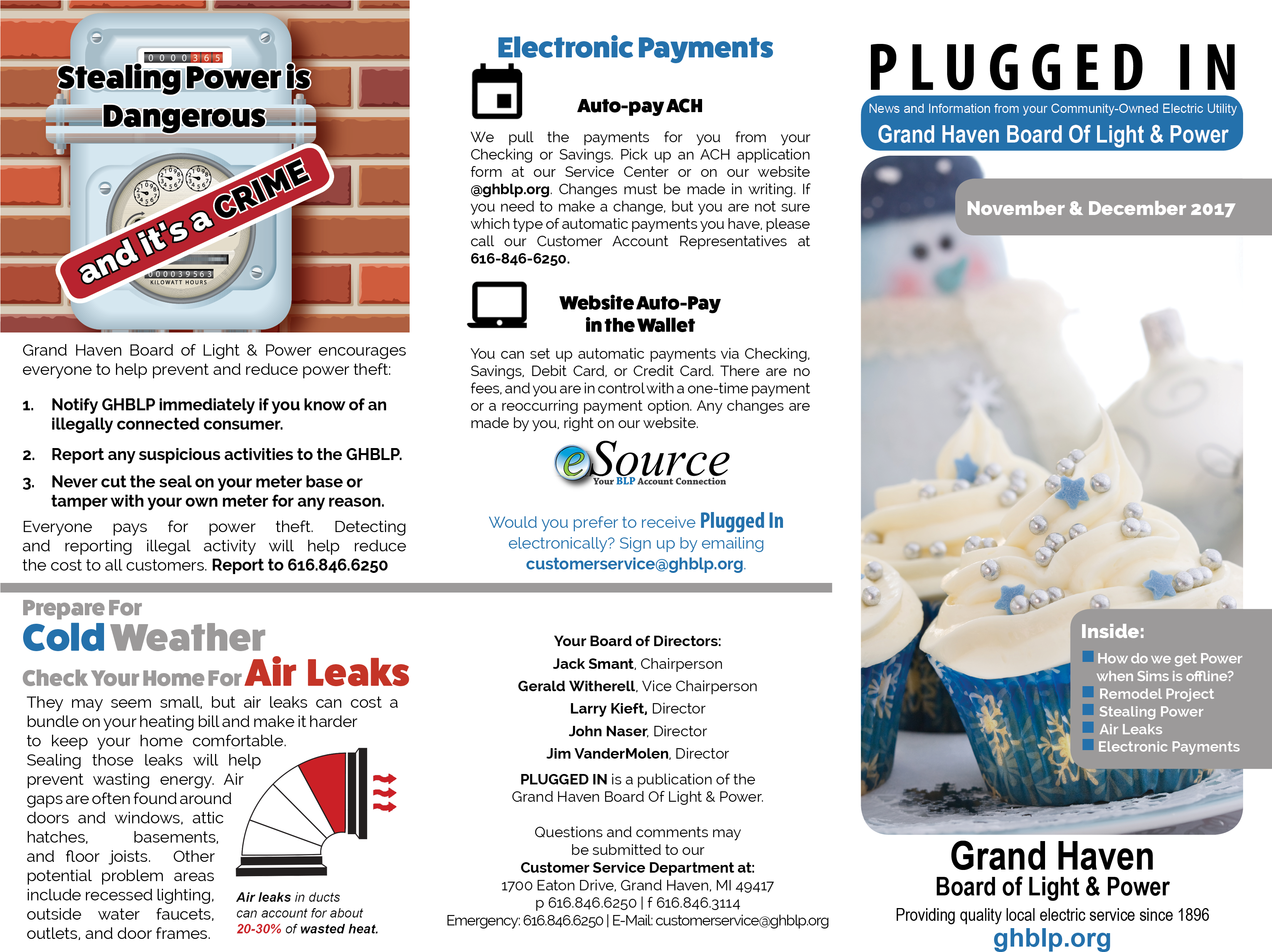 Grand Haven Board Of Light And Power 1700 Eaton Drive - Stop Illegal Electrical Connections Broucheres (3300x2550), Png Download