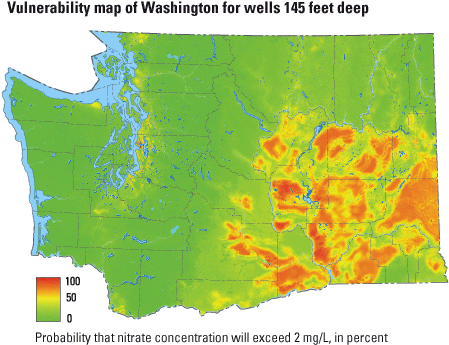 Map - Washington State Population Map (480x352), Png Download