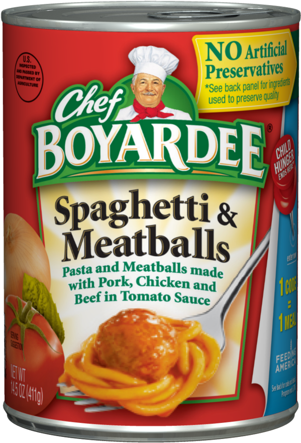 Chef Boyardee Spaghetti And Meatballs (750x981), Png Download