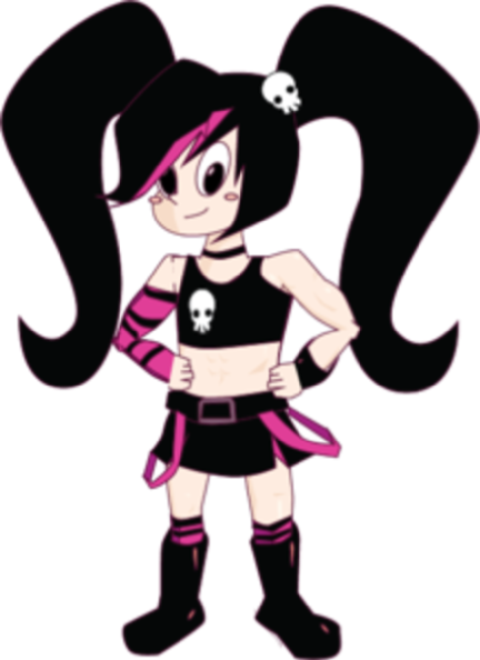 Small - Goth Girl Clipart (432x594), Png Download