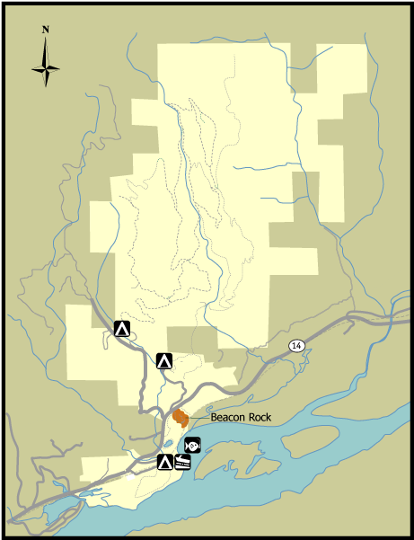 Location Map - Beacon Rock State Park (800x600), Png Download