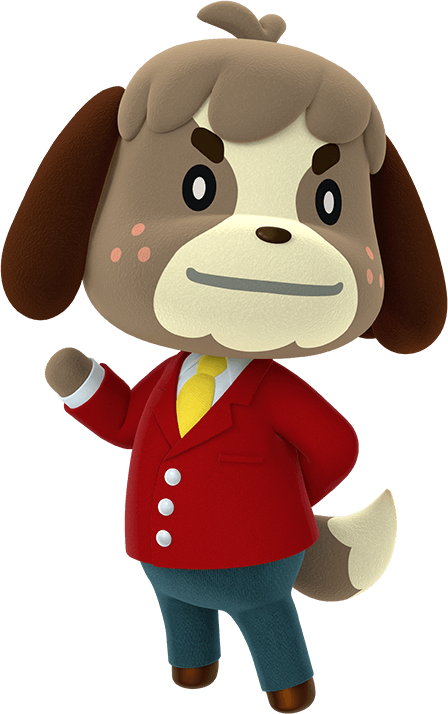 For The First Time, You Get To Play As Animal Crossing - Digby From Animal Crossing (448x714), Png Download