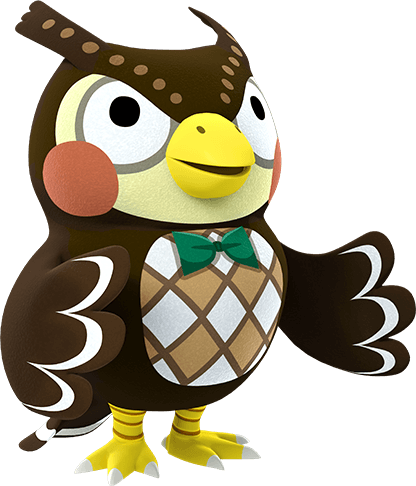 Animal Crossing Characters Png - Blathers Animal Crossing Amiibo (416x486), Png Download