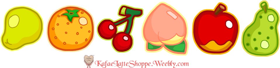 Clipart Library Stock Fruits By Kafae Latte On Deviantart - Animal Crossing Cherry Fruit (982x278), Png Download