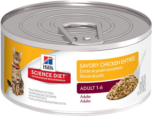 Sd Adult Savory Chicken Entree Cat Food Canned - Science Diet Cat Cans (500x500), Png Download
