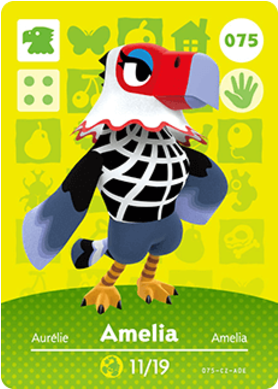 Amelia Amiibo Card - Animal Crossing Amiibo Karten (500x537), Png Download