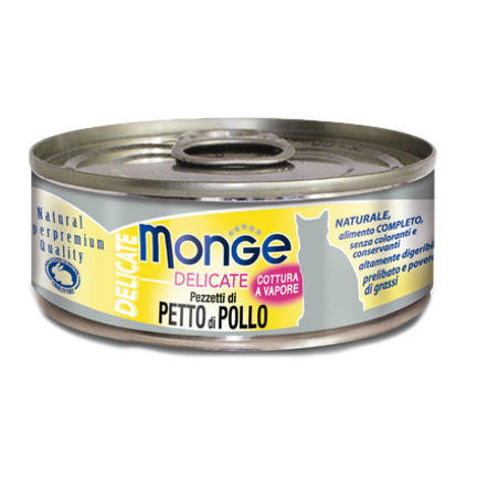 Monge Delicate Chicken Canned Cat Food 80g - Monge Delicate Chicken Canned Cat Food, 80g (500x500), Png Download