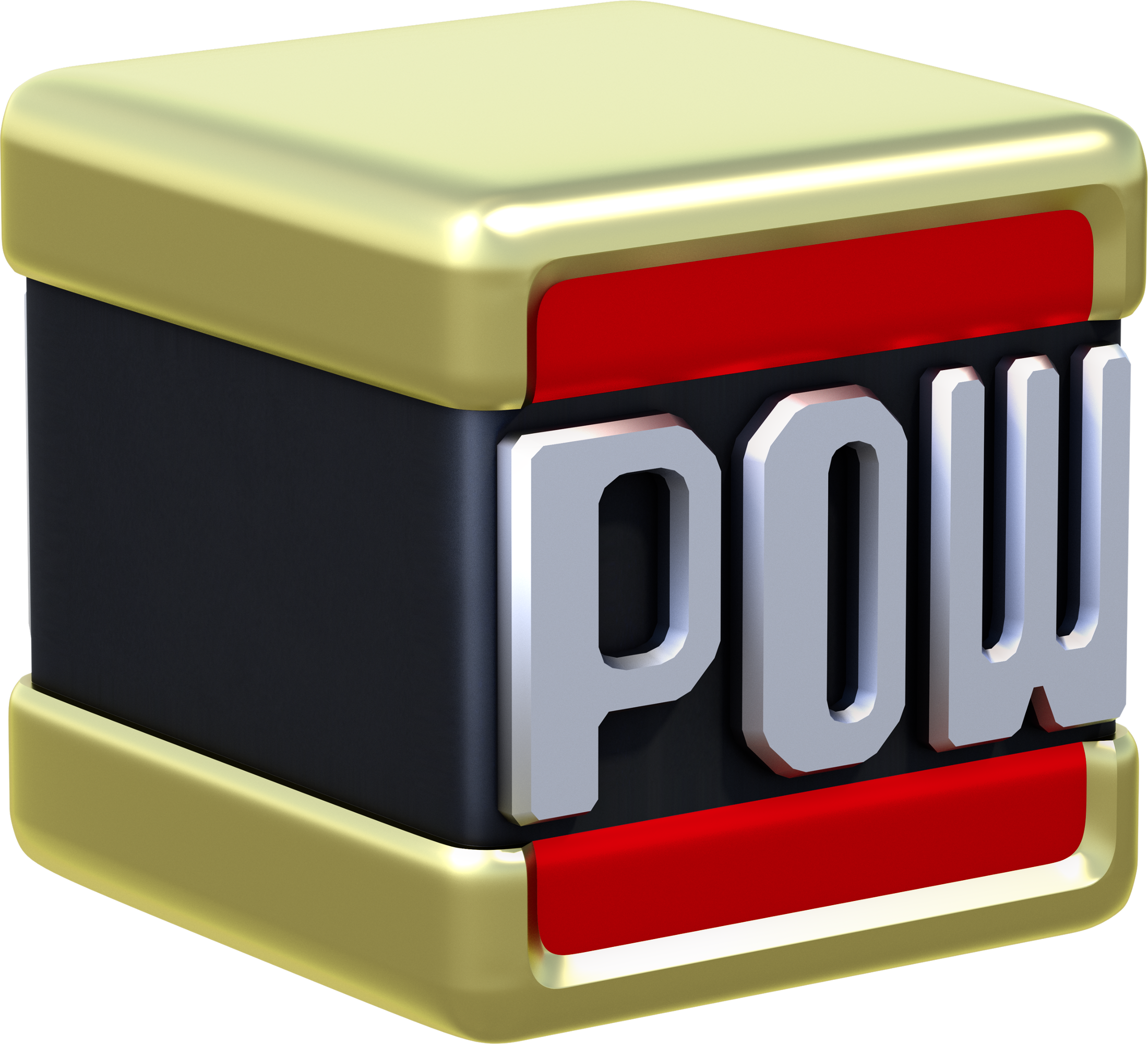 Mystery Block - Super Mario 3d World Pow Block (2200x2000), Png Download