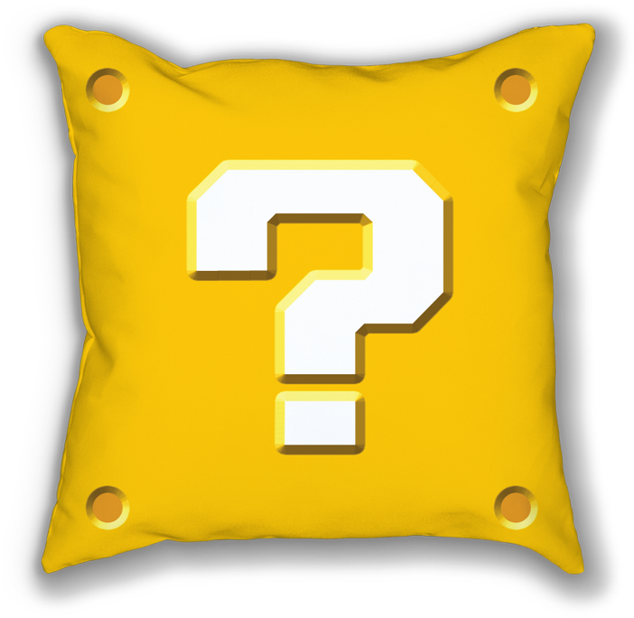 Mario Question Block Throw Pillow - Mario Series (800x800), Png Download