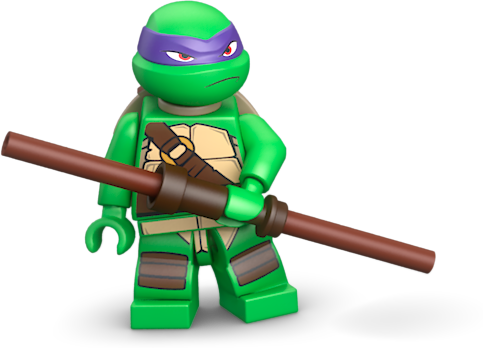 Leonardo Ninja Turtle 2014 Png Bild - Lego Ninja Turtles Donatello (483x348), Png Download