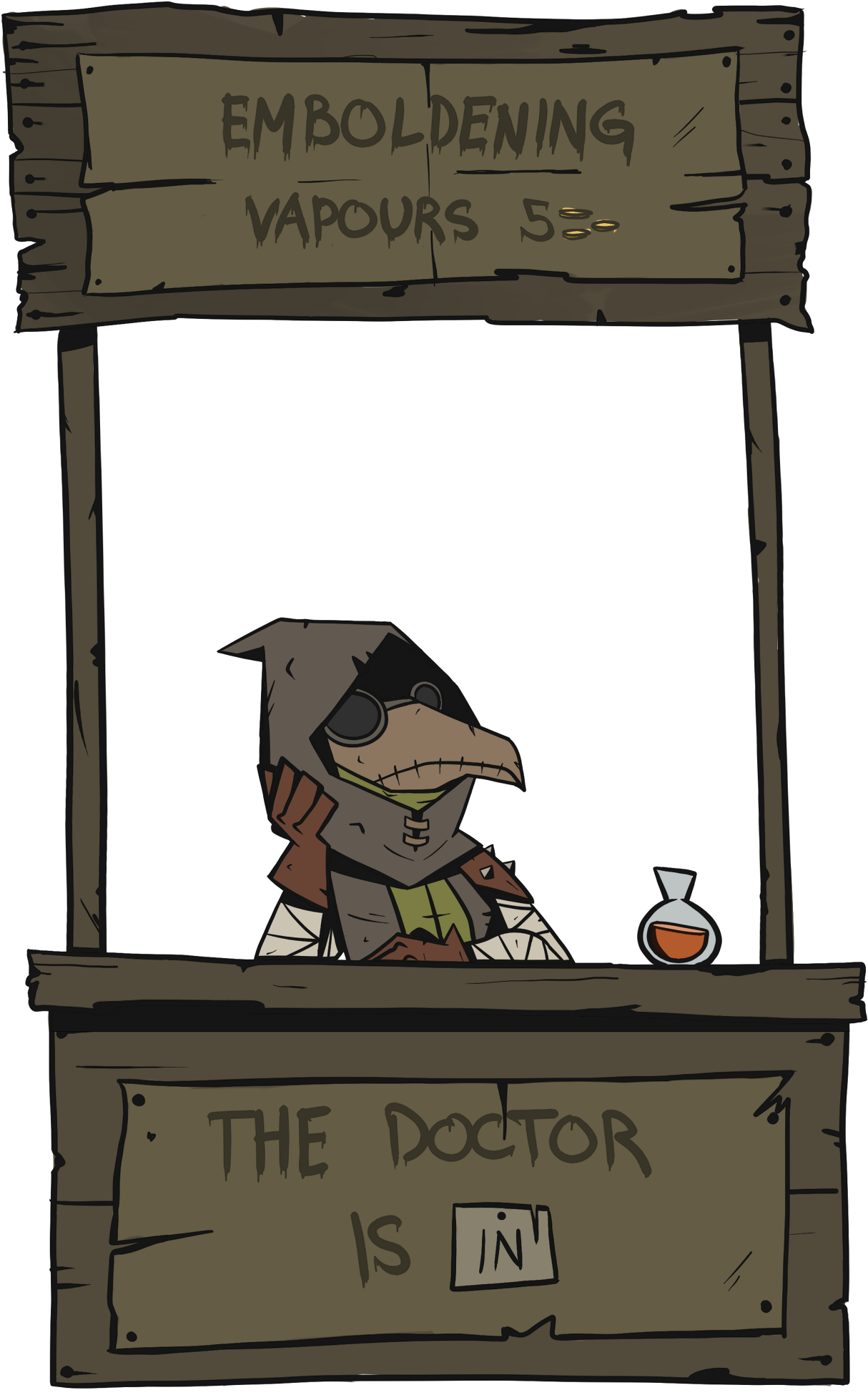 Emboldening The Doctor Darkest Dungeon Dark Souls Cartoon - Darkest Dungeon Plague Doctor Crusader (1500x2010), Png Download