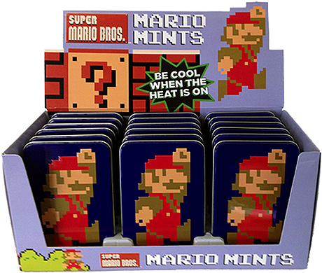 Nintendo Mario 8 Bit Mints - Mario Mint Candy Tin - Party Supplies (500x500), Png Download