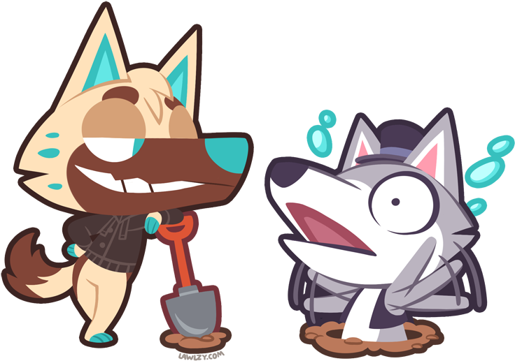 Thoughtwolf Whitt In Shovel Shenanigans I'm Open For - Animal Crossing (800x600), Png Download