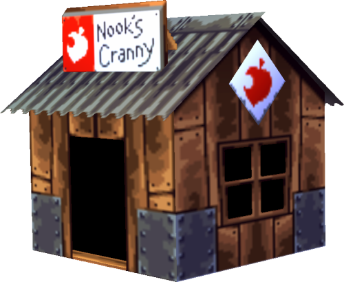 Animal Crossing Png Transparent Transparent Png - Log Cabin (500x410), Png Download