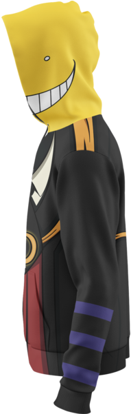 Koro Sensei Zip Hoodie - Hoodie (386x600), Png Download