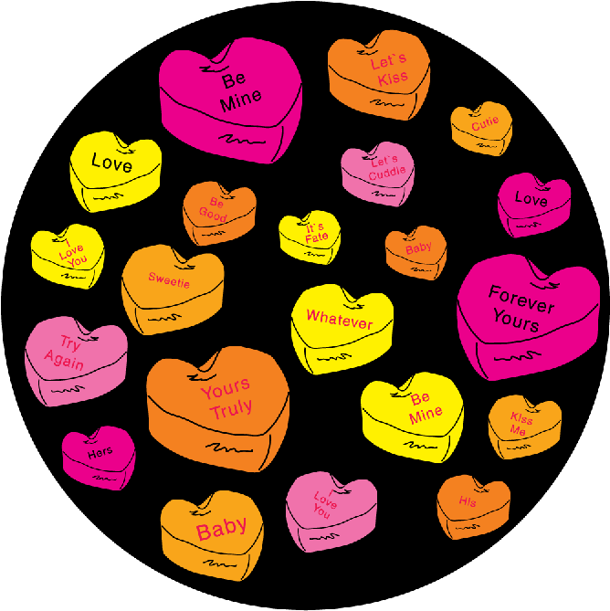 Candy Hearts - Apollo Candy Hearts Glass Gobo Cs-0142 (800x800), Png Download