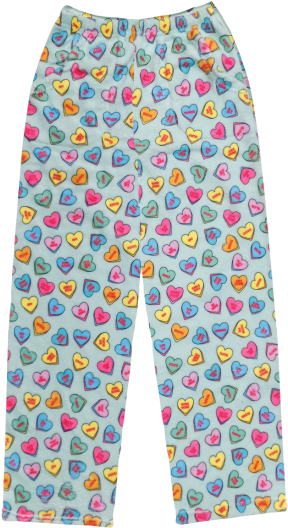 Candy Hearts Plush Pants - Pajamas (550x550), Png Download