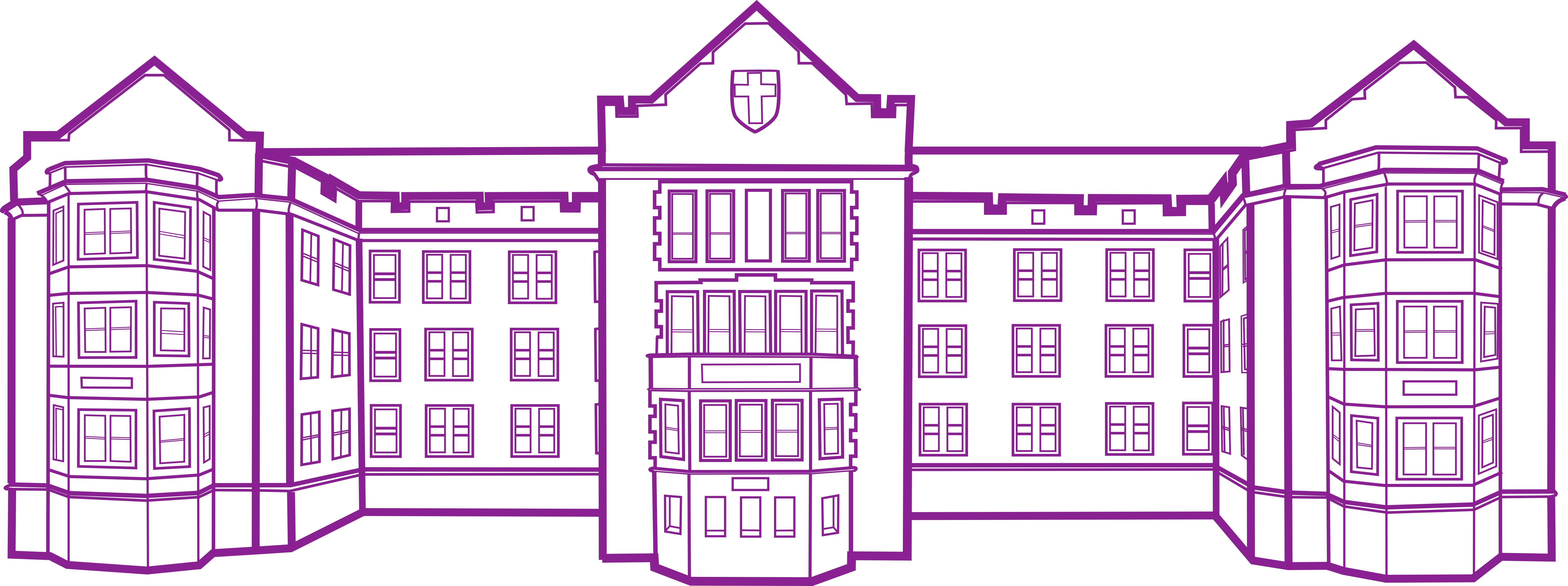 Maclean House Vector Final Fat - Maclean House (6047x2262), Png Download