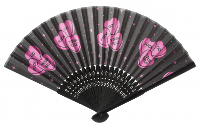 Sourpuss Candy Hearts Fan - Hand Fan (400x400), Png Download