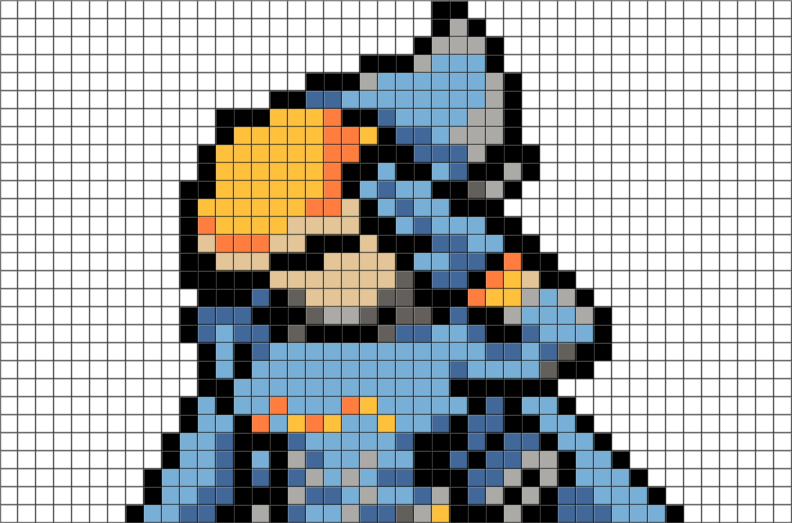 Overwatch Pharah Pixel Art (880x581), Png Download