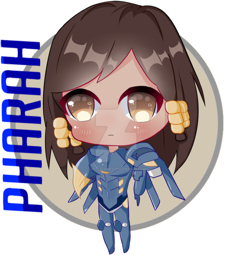 Clip Art Free Stock Overwatch Chibi By Littlelampz - Overwatch Pharah Chibi (894x894), Png Download