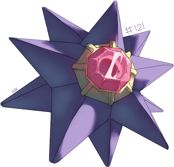 Pinkgermy - Starmie Png (562x578), Png Download