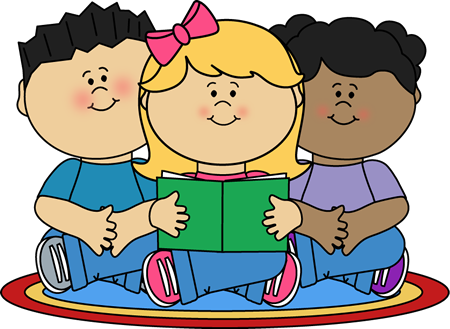 Kids Reading Clipart - Reading Groups Clip Art (450x329), Png Download