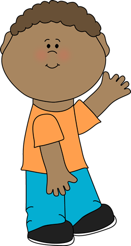 Boy Waving - Kid Waving Clipart (268x500), Png Download