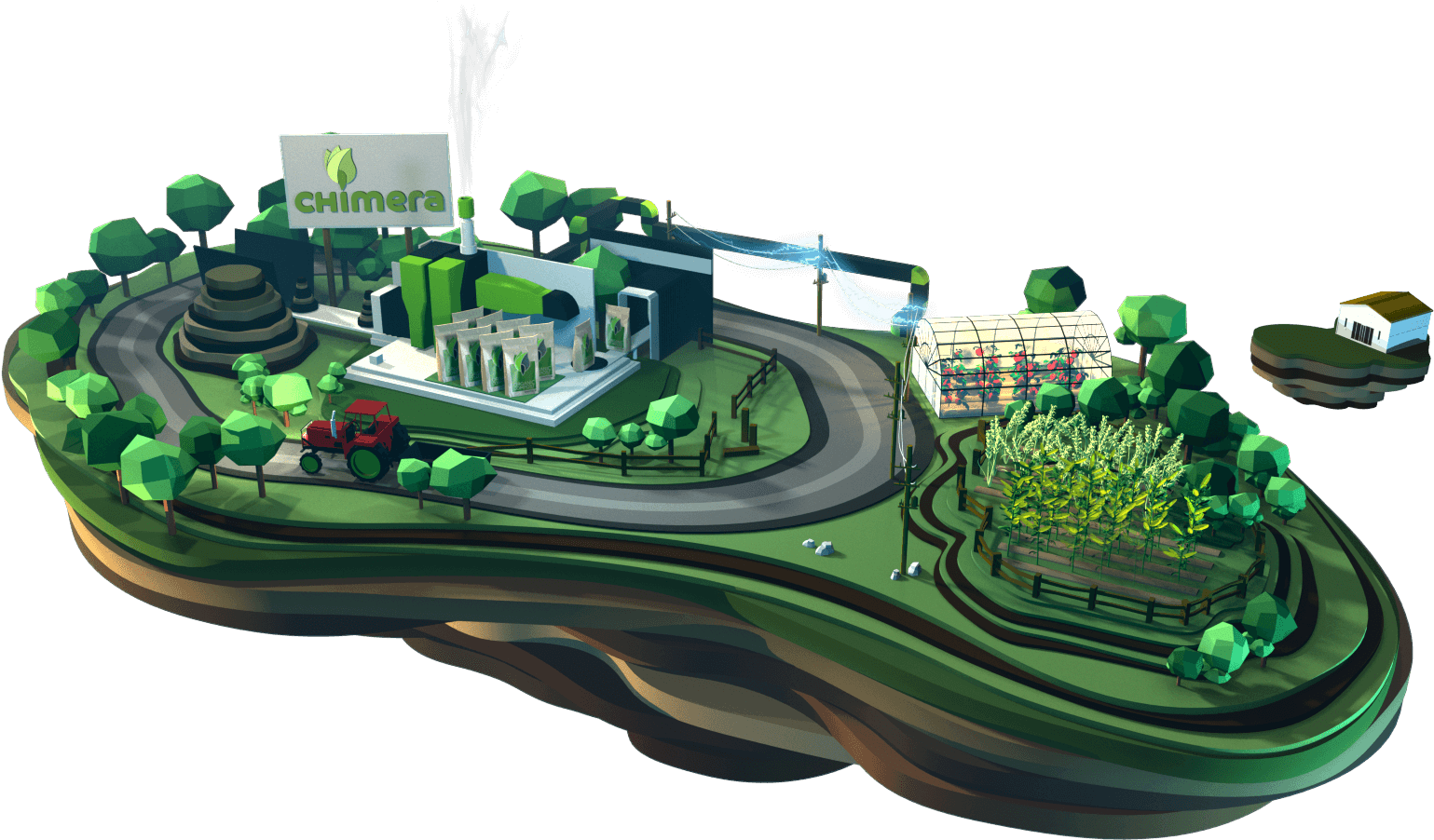 Chimera Plant Eliminates All Smell Emissions To The - Scale Model (1920x1080), Png Download