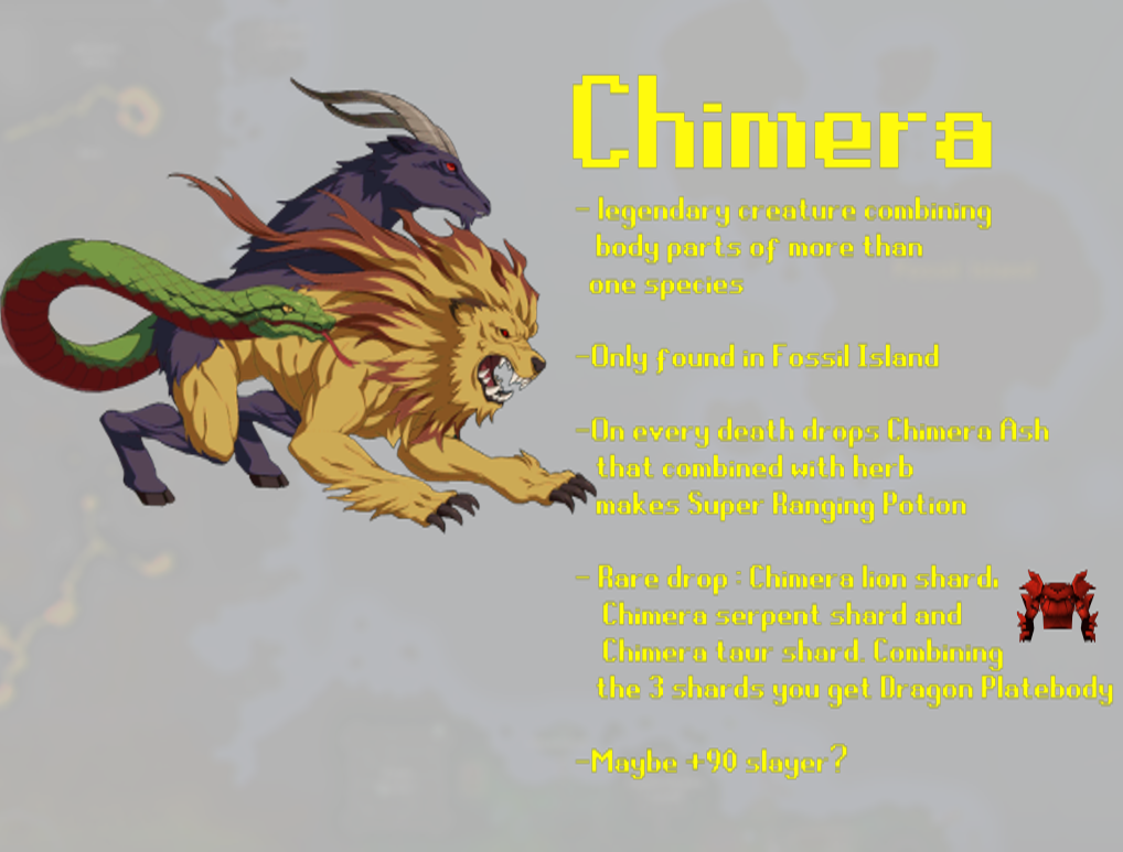 [suggestion] Chimera Boss - Lion With A Snake Tail (1018x773), Png Download
